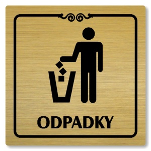 Odpadky, 118x118mm, zlatá, Texas